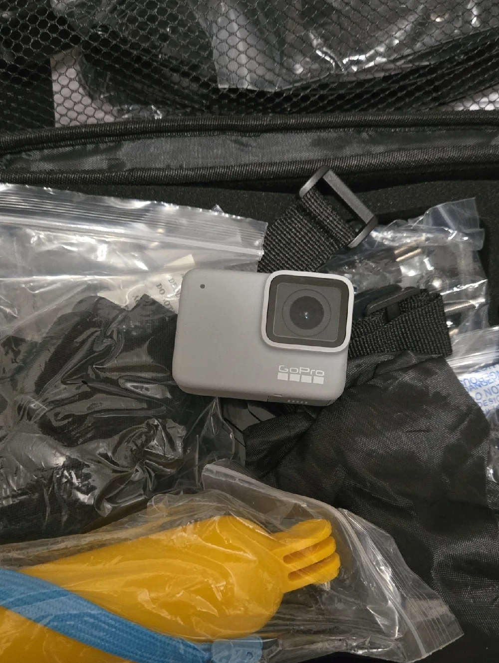 GoPro Gray Action Camera with Wide-Angle Lens